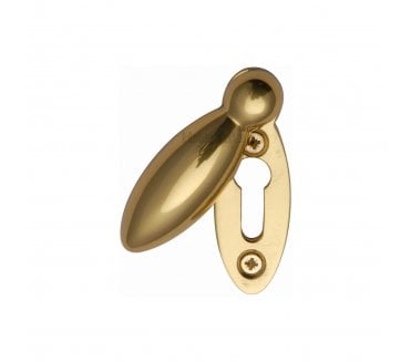 Heritage Brass V1022 Teardrop Covered Keyhole Escutcheon - Polished Brass