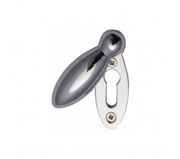Heritage Brass V1022 Teardrop Covered Keyhole Escutcheon - Polished Chrome