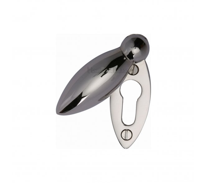 Heritage Brass V1022 Teardrop Covered Keyhole Escutcheon - Polished Nickel
