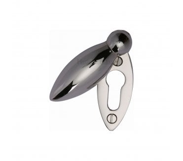 Heritage Brass V1022 Teardrop Covered Keyhole Escutcheon - Polished Nickel