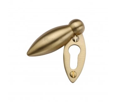 Heritage Brass V1022 Teardrop Covered Keyhole Escutcheon - Satin Brass