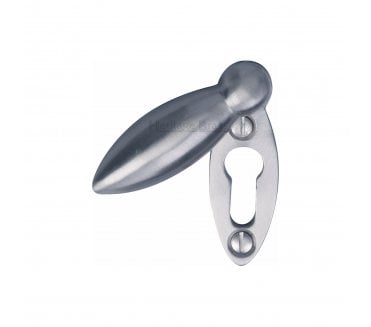 Heritage Brass V1022 Teardrop Covered Keyhole Escutcheon - Satin Chrome