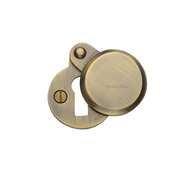 Heritage Brass V1023 Covered Keyhole Escutcheon - Antique Brass
