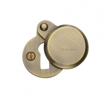 Heritage Brass V1023 Covered Keyhole Escutcheon - Antique Brass