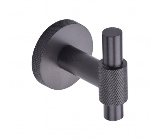 Heritage Brass V1042 Knurled Bar Robe Hook - Matt Bronze