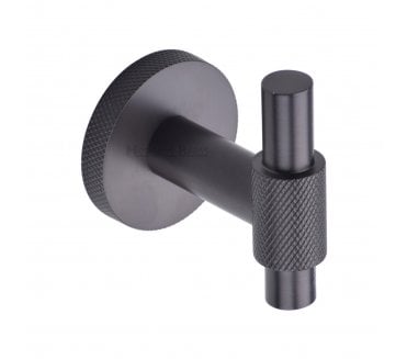 Heritage Brass V1042 Knurled Bar Robe Hook - Matt Bronze