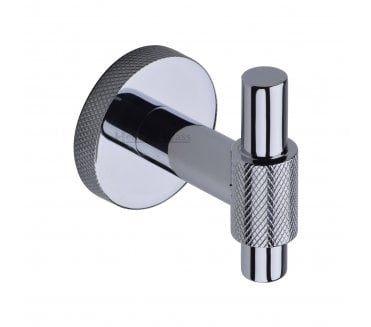 Heritage Brass V1042 Knurled Bar Robe Hook - Polished Chrome