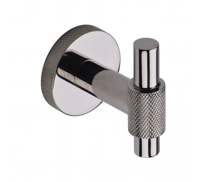 Heritage Brass V1042 Knurled Bar Robe Hook - Polished Nickel
