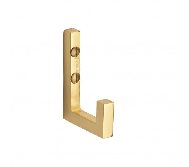 Heritage Brass V1045 Square Single Robe Hook - Polished Brass