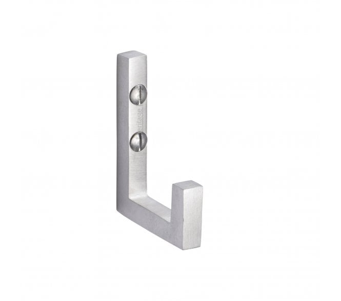 Heritage Brass V1045 Square Single Robe Hook - Satin Chrome