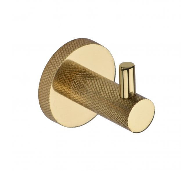 Heritage Brass V1046 Knurled Robe Hook - Polished Brass