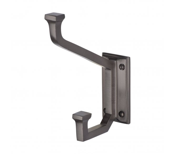 Heritage Brass V1053 Art Deco Hat and Coat Hook - Matt Bronze