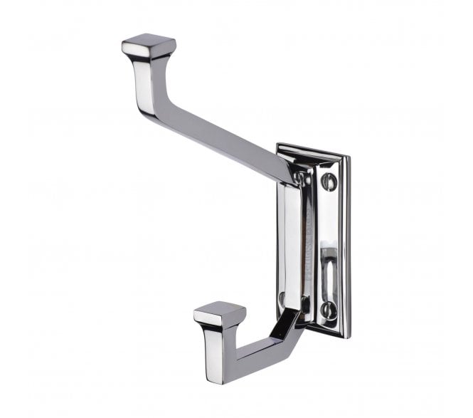 Heritage Brass V1053 Art Deco Hat and Coat Hook - Polished Chrome