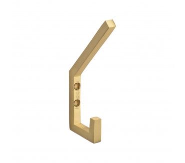 Heritage Brass V1055 Square Double Hat and Coat Hook - Satin Brass