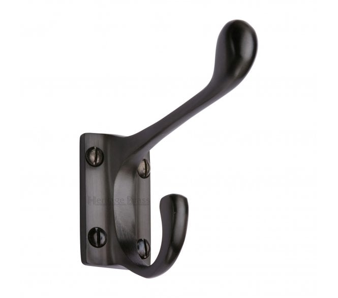 Heritage Brass V1056 Heavy Duty Hat & Coat Hook - Matt Bronze