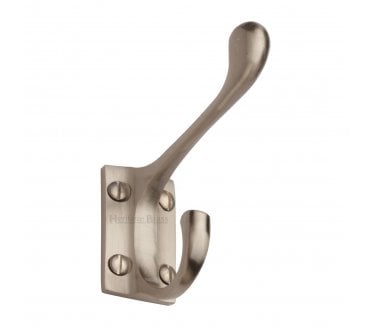 Heritage Brass V1056 Heavy Duty Hat & Coat Hook - Satin Nickel