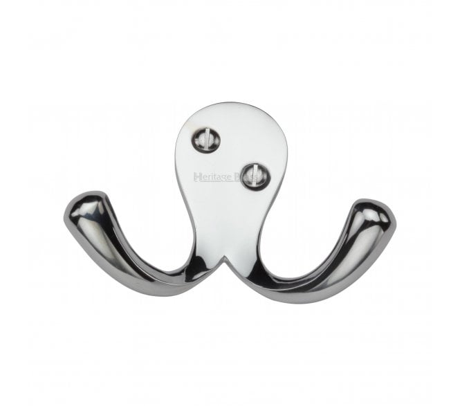 Heritage Brass V1060 Twin Robe Hook - Polished Chrome