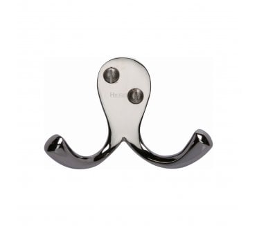 Heritage Brass V1060 Twin Robe Hook - Polished Nickel