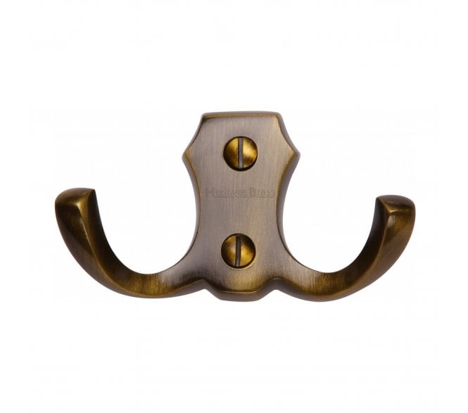 Heritage Brass V1062 Twin Robe Hook - Antique Brass