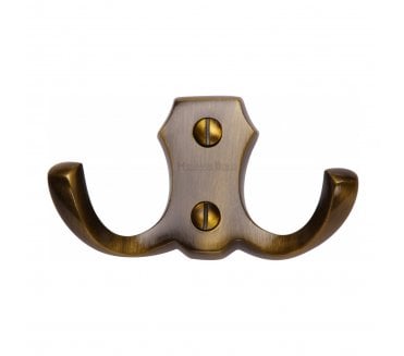 Heritage Brass V1062 Twin Robe Hook - Antique Brass