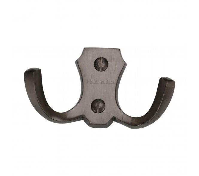 Heritage Brass V1062 Twin Robe Hook - Matt Bronze