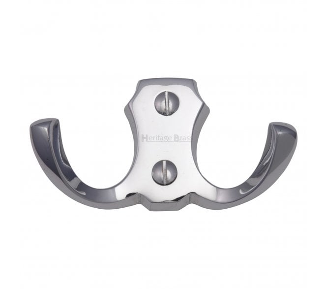 Heritage Brass V1062 Twin Robe Hook - Polished Chrome