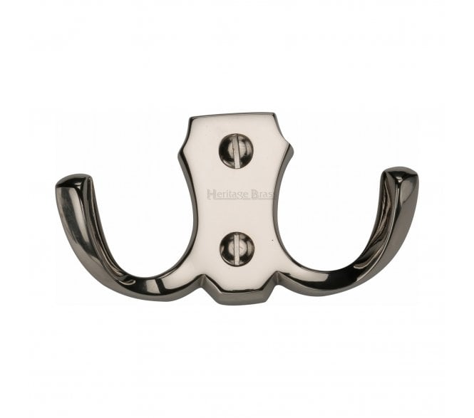 Heritage Brass V1062 Twin Robe Hook - Polished Nickel