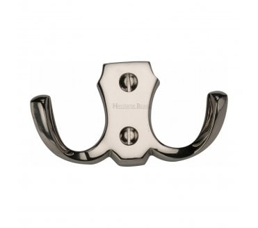 Heritage Brass V1062 Twin Robe Hook - Polished Nickel