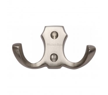 Heritage Brass V1062 Twin Robe Hook - Satin Nickel
