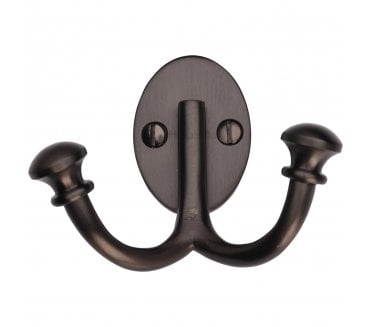 Heritage Brass V1063 Ball Double Robe Hook - Matt Bronze