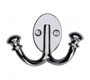 Heritage Brass V1063 Ball Double Robe Hook - Polished Chrome