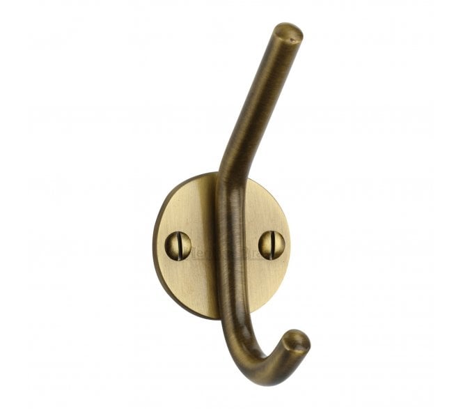 Heritage Brass V1065 Contemporary Hat & Coat Hook - Antique Brass