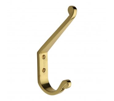 Heritage Brass V1066 Angular Hat & Coat Hook - Polished Brass