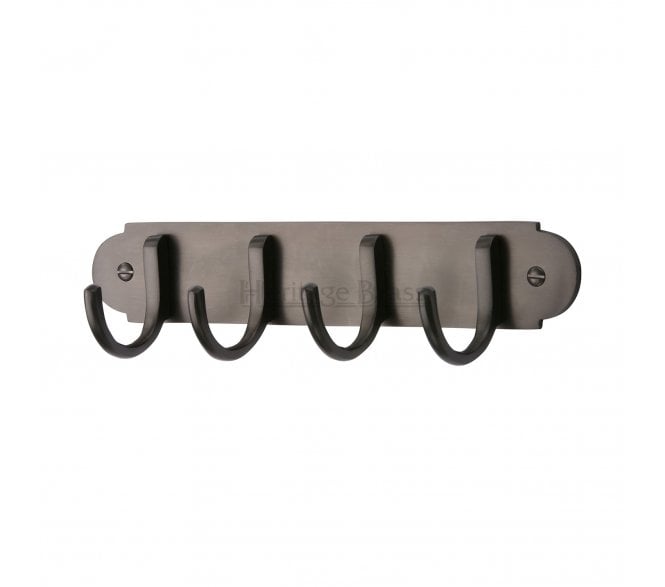 Heritage Brass V1079 Coat Hooks On Plate - Matt Bronze