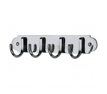 Heritage Brass V1079 Coat Hooks On Plate - Polished Chrome