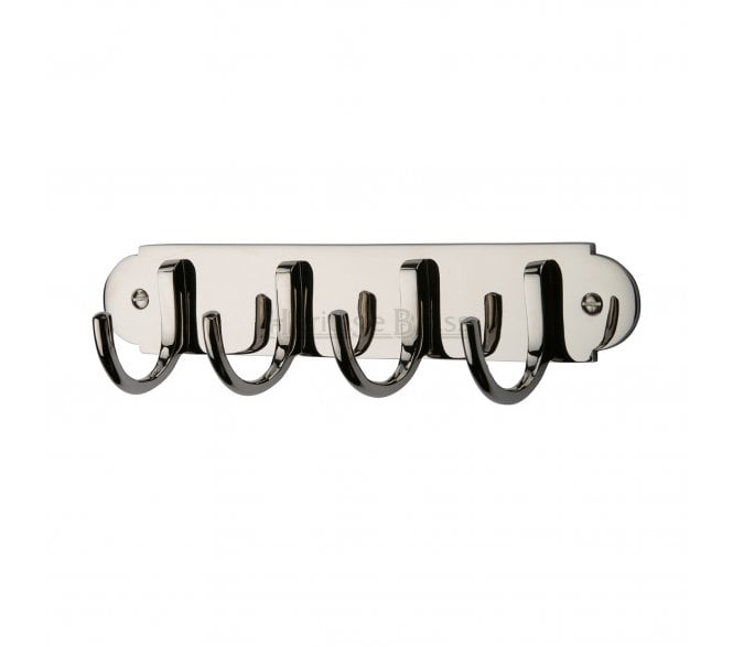 Heritage Brass V1079 Coat Hooks On Plate - Polished Nickel