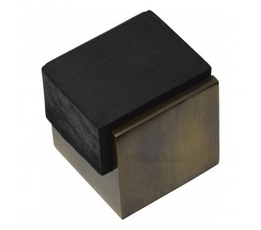 Heritage Brass V1082 Square Mounted Floor Doorstop - Antique Brass