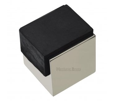 Heritage Brass V1082 Square Mounted Floor Doorstop - Polished Nickel