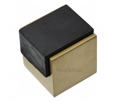 Heritage Brass V1082 Square Mounted Floor Doorstop - Satin Brass