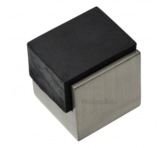 Heritage Brass V1082 Square Mounted Floor Doorstop - Satin Nickel