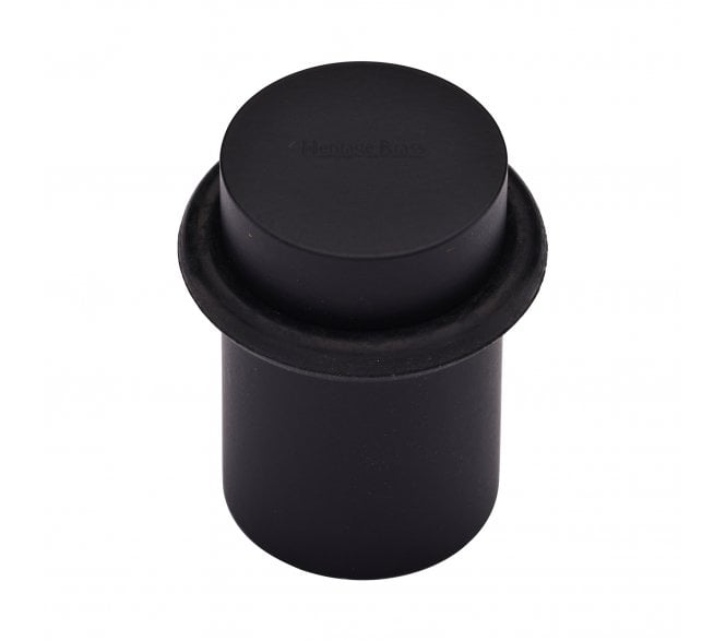 Heritage Brass V1083 Round Floor Door Stop - Matt Black