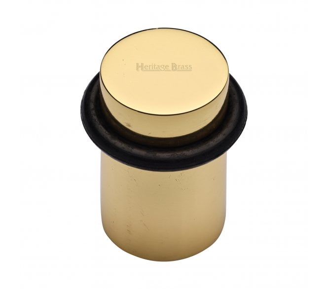 Heritage Brass V1083 Round Floor Door Stop - Polished Brass