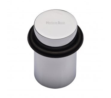 Heritage Brass V1083 Round Floor Door Stop - Polished Chrome