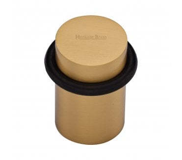 Heritage Brass V1083 Round Floor Door Stop - Satin Brass