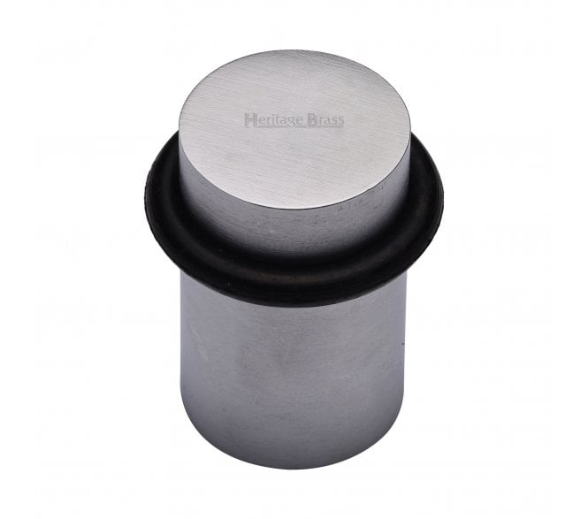 Heritage Brass V1083 Round Floor Door Stop - Satin Chrome