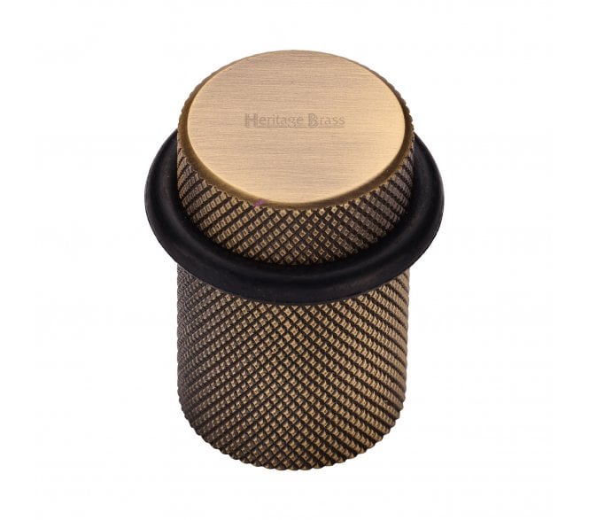 Heritage Brass V1085 Knurled Floor Door Stop - Antique Brass
