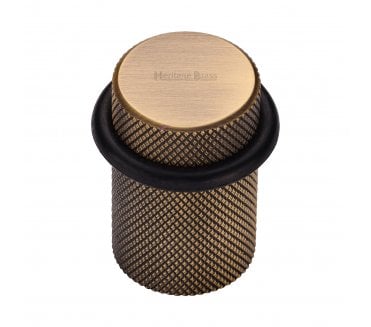 Heritage Brass V1085 Knurled Floor Door Stop - Antique Brass