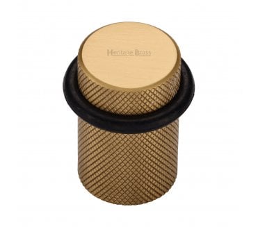 Heritage Brass V1085 Knurled Floor Door Stop - Satin Brass