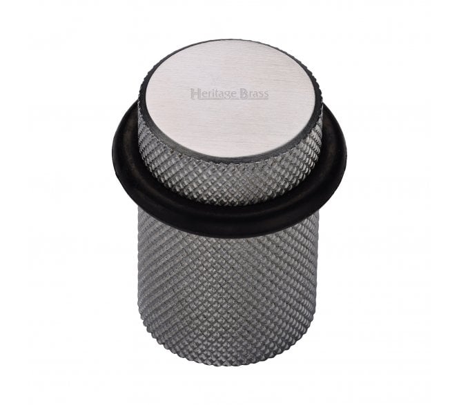 Heritage Brass V1085 Knurled Floor Door Stop - Satin Chrome