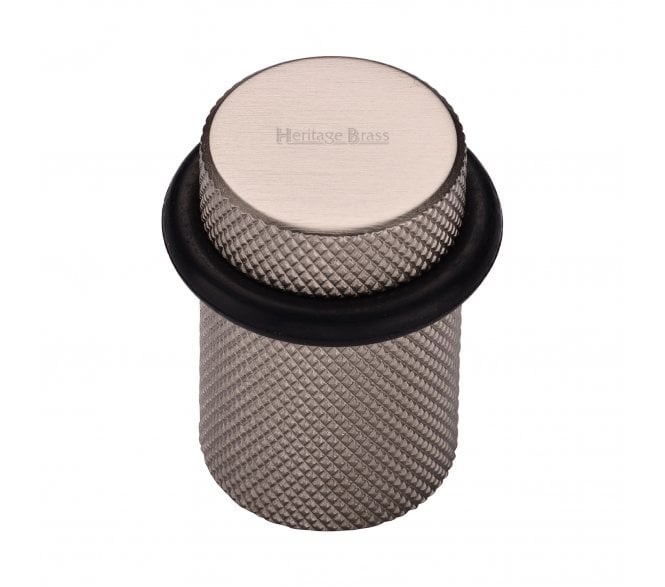 Heritage Brass V1085 Knurled Floor Door Stop - Satin Nickel